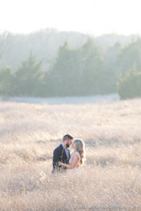 Wild grass engagement photo