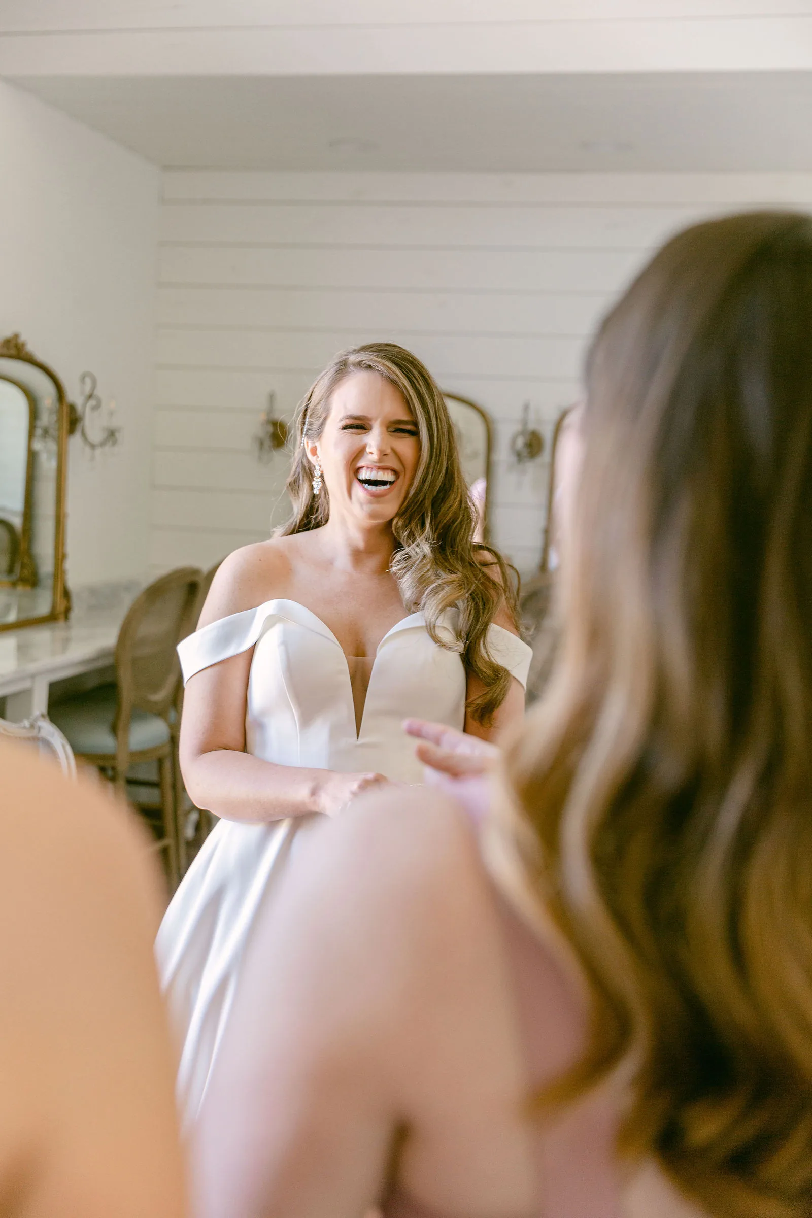 Bridal portrait moment near the getting-ready window.