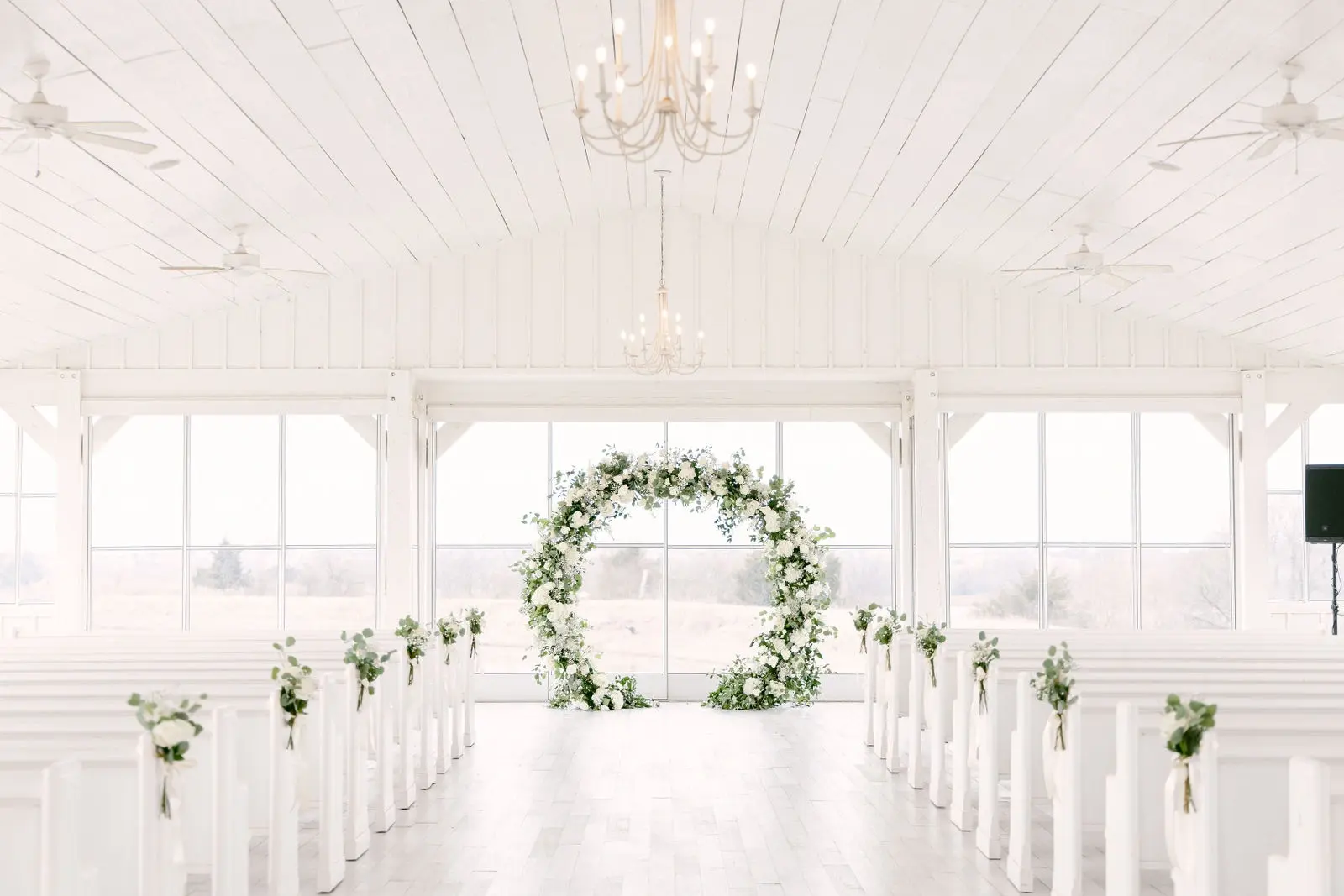 Ceremony setup inside The Grand Ivory chapel.